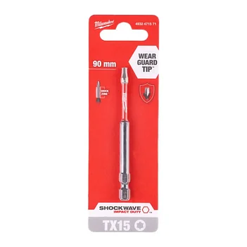 Біта ударна Torx Milwaukee Shockwave Impact Duty 1/4" TX15 1 шт. (4932471571)