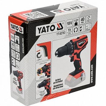 Акумуляторний дриль-шурупокрут Yato (YT-82783) - без акумулятора та зарядного пристрою