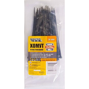 Хомут нейлоновый MASTERTOOL 2,5 х 120 мм 100 шт (20-1844)