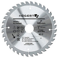 Диск пиляльний по дереву Hoegert Mn65 185х1,6х30 мм (HT6D780)