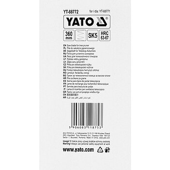 Полотно ножівкове по дереву Yato 360 мм (YT-88772)