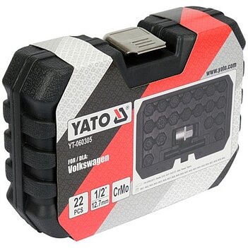 Набор спецголовок для секретных болтов VW Yato 1/2" 22 шт. (YT-060305)
