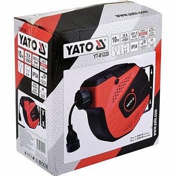 Подовжувач на котушці Yato 10 м 3х1.5 (YT-81220)