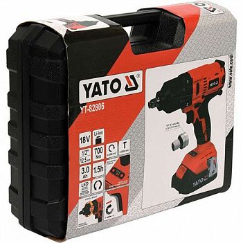 Гайковерт ударный аккумуляторный Yato (YT-82806)