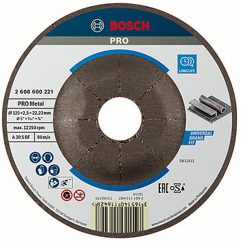 Круг відрізний по металу Bosch PRO Metal 125x2,5x22,23 мм (2608600221)