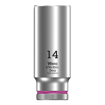 Головка торцевая 6-гранная удлиненная WERA 8790 HMA Deep Cr-V 1/4" 14 мм (05004511001)