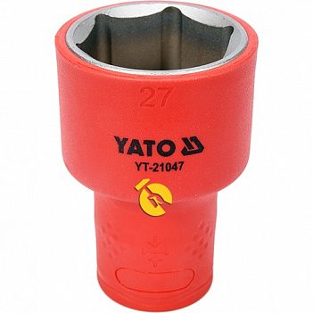 Головка торцевая 6-гранная Yato 1/2" 27 мм (YT-21047)