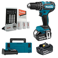 Акумуляторний ударний дриль-шурупокрут Makita + набір коронок 4 шт. (SET-DHP485RFJ-0525)