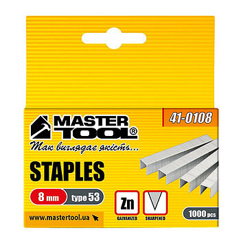 Скобы для степлера MASTERTOOL R53 8х11,3 мм 1000 шт. (41-0108)