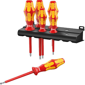 Набор отверток диэлектрических WERA Kraftform Plus 160 i/6 Rack Phillips 6 шт. (05006145001)