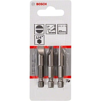 Бита Slotted Bosch Extra Hard 1/4" SL8,0 3 шт. (2607001487)