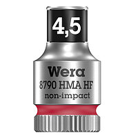 Головка торцевая 6-гранная WERA Zyklop 8790 HMA HF Cr-V 1/4" 4,5 мм с фиксирующей функцией (05003718001)