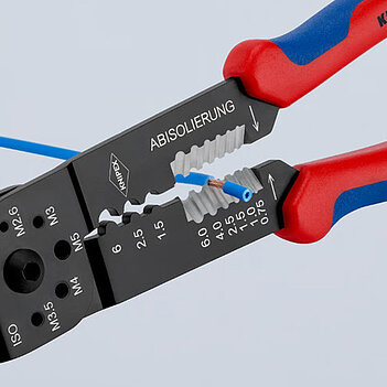 Кліщі для зняття ізоляції та обтиску клем KNIPEX 240 мм (97 32 240)