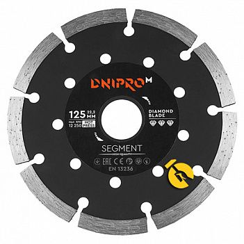 Диск алмазний сегментований Dnipro-M Segment 125x22,2x2,0 мм (81949000)