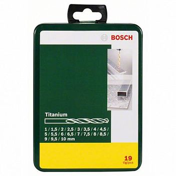 Набор сверл по металлу Bosch HSS-TiN 19шт. (2607019437)