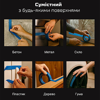 Стрічка малярна Alloid Pro 48 мм х 40 м синя (MTB-1404840)