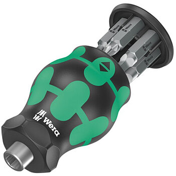 Викрутка з набором біт WERA Kraftform Kompakt Stubby Magazin 5 7 шт. коротка (05008878001)