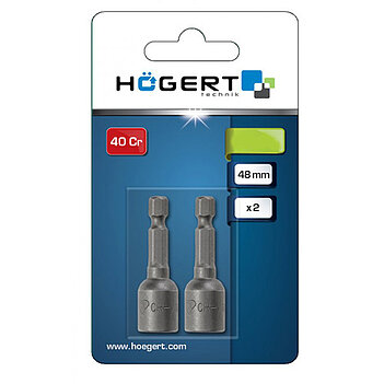 Тримач для саморізів магнітний Hoegert Cr-V 10 мм 2 шт. (HT1S458)