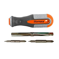 Викрутка з набором біт Sturmax 4в1 4 шт. (1040M-09-S2)
