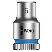 Головка торцевая 6-гранная WERA Zyklop 8790 HMA Cr-V 1/4" 6 мм (05003505001)