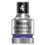 Головка торцевая 6-гранная WERA Zyklop 8790 HMA HF Cr-V 1/4" 4 мм с фиксирующей функцией (05003717001)