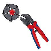 Кліщі обтискні KNIPEX 250 мм зі змінними матрицями 6 од. (97 33 02)