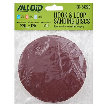 Шлифовальный круг Alloid 125 мм Р220 10 шт. (SD-34220)