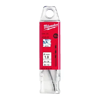 Свердло по металу Milwaukee HSS-R 1х34 мм 10 шт. (4932363444)