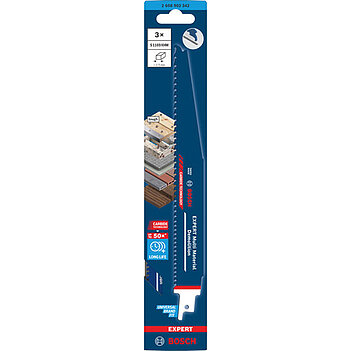 Полотно пиляльне по дереву Bosch EXPERT Multi Material Demolition S1169XHM Blade 225 мм 3 шт. (2608902342)