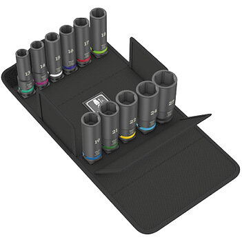 Набор головок 6-гранных ударных удлиненных WERA 8790 C Impaktor Deep Set 1 1/2" 11 шт. (05004841001)