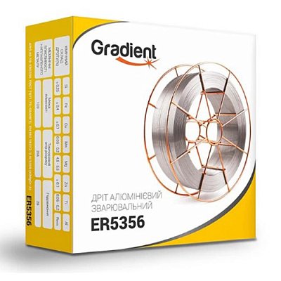 Дріт зварювальний алюмінієвий Gradient ER5356 AlMg5 1,0 мм 7,0 кг (GWA5170)