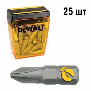 Бита Phillips DeWalt 1/4" PH2 25шт (DT7909)