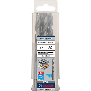 Свердло по металу Bosch HSS-G 8,7х125 мм 5 шт. (2608585513)