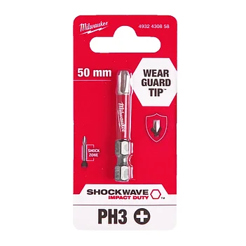 Біта ударна Phillips Milwaukee Shockwave Impact Duty 1/4" PH3 1 шт. (4932430858)