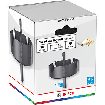 Коронка по дереву Bosch BiMetal Wood and Drywall 75 мм (2608594499)