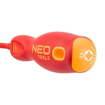 Отвертка крестовая диэлектрическая Neo Tools S2 PZ1 х 80 мм 1000V (04-062)