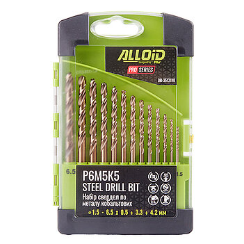 Набор сверл по металлу Alloid Pro Р6М5K5 13 шт. (DB-3513110)