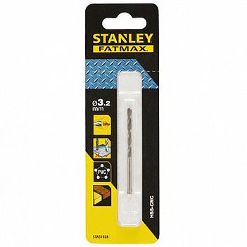 Сверло по металлу Stanley HSS-CNC 3,2x65мм 1шт (STA51028)