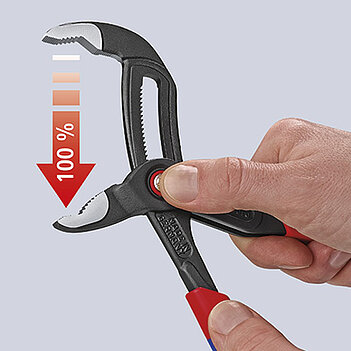 Кліщі переставні KNIPEX Cobra QuickSet Cr-V 250 мм з кнопковим фіксатором і автоспуском (87 22 250)