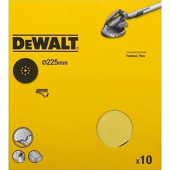 Шлифовальный круг DeWalt 225 мм Р60 10 шт. (DT3164) 