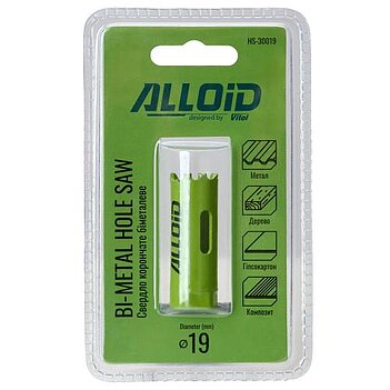 Коронка універсальна Alloid Bi-Metal 19 мм (HS-30019)