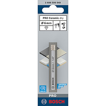 Коронка по керамике Bosch PRO Ceramic dry 6 мм (2608599049)