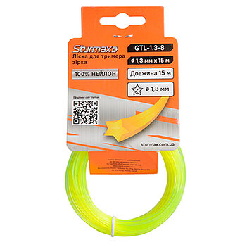 Косильная леска "Звезда" Sturmax 1,3мм / 15м (GTL-1.3-8)