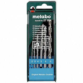 Набор сверл по металлу Metabo HSS-G 6шт (627094000)