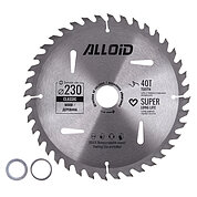 Диск пиляльний по дереву Alloid 230х30,0/25,40/22,20 мм (WS-23040)