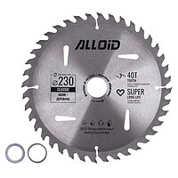 Диск пиляльний по дереву Alloid 230х30,0/25,40/22,20 мм (WS-23040)