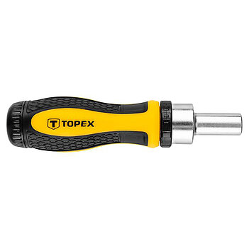 Отвертка трещоточная с набором бит и головок TOPEX Cr-V 38 шт. (39D344)