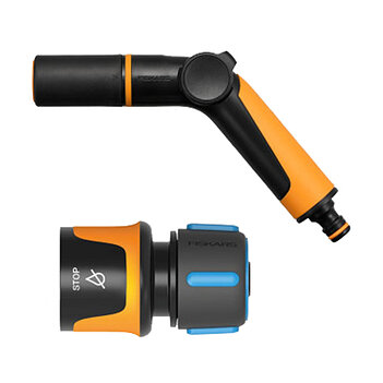 Пістолет для поливу Fiskars + конектор з автостопом (1065493) Пістолет для поливу Fiskars + конектор з автостопом (1065493)