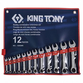 Набір ключів комбінованих укорочених King Tony 12 шт (1282MR)