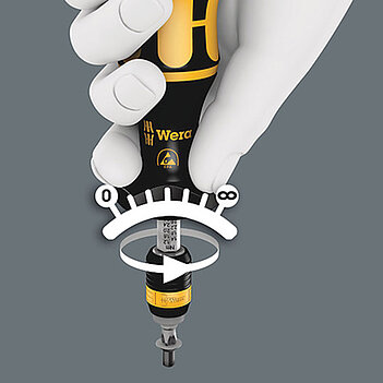 Отвертка-битодержатель динамометрическая WERA Kraftform 7440 ESD 1/4" 0,3-1,2 Нм с антистатическим покрытием (05074730001)